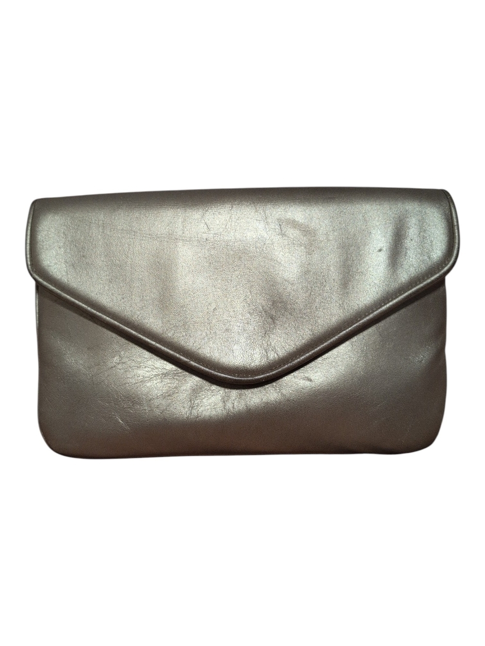 Vintage Frenchy Of California Metallic Gold Envelope Clutch